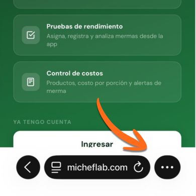 Toca los 3 puntos abajo a la derecha