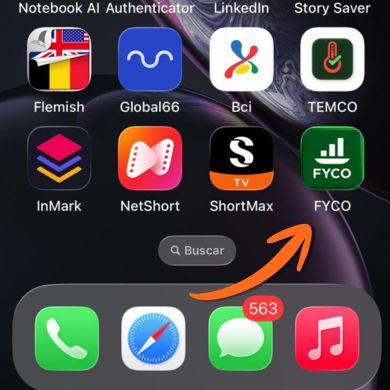 Ícono de FYCO en la pantalla de inicio
